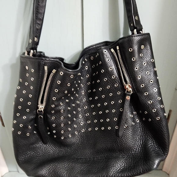 BURBERRY MAIDSTONE MEDIUM CALFSKIN TOTE EUC SILVERSTONE GROMMETS - Picture 5 of 13
